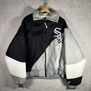 Vintage 90s Chicago white Sox swingster zip up bomber puffer jacket